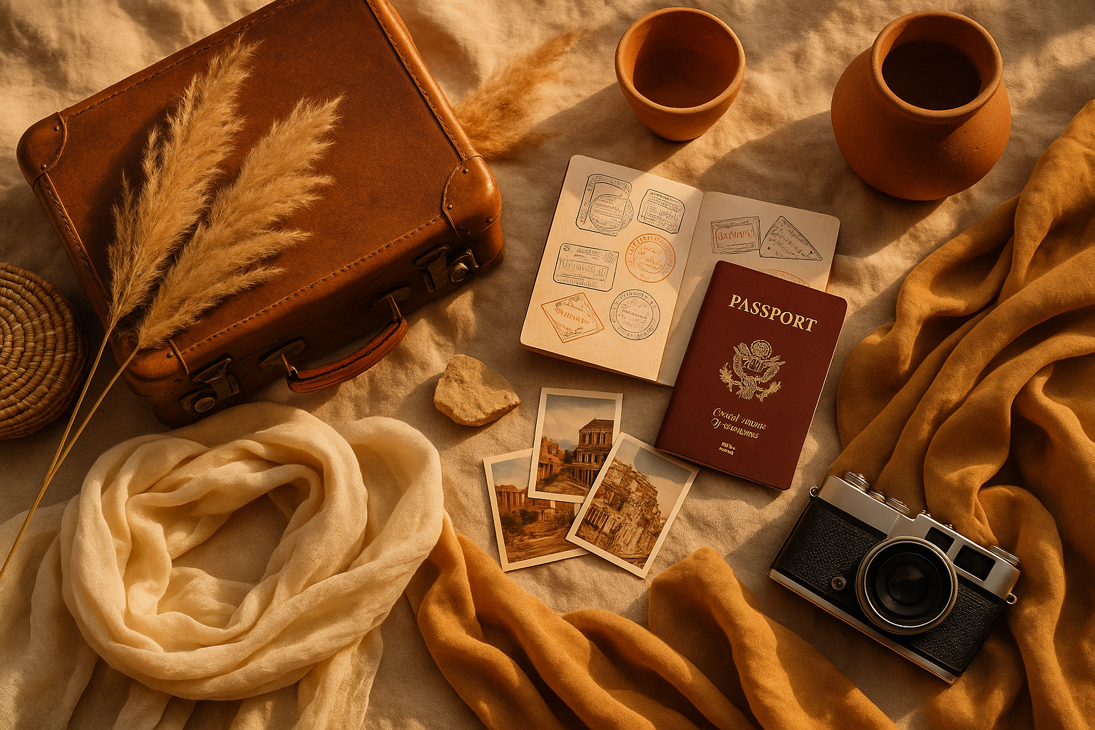  warm tones, lifestyle travel curation, editorial imagery